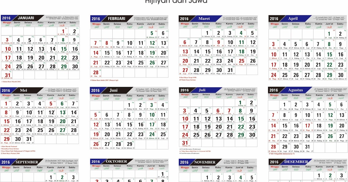 kalender 2020 indonesia